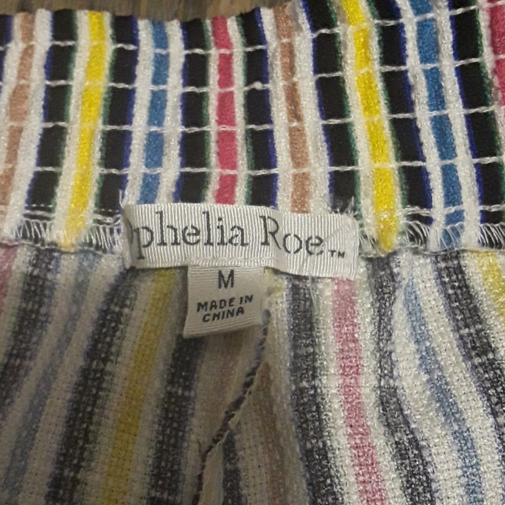 Multi-Color Striped Linen Shorts - Picture 2 of 4